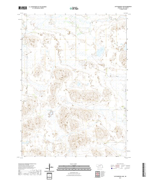 USGS US Topo 7.5-minute map for Cottonwood Lake NE 2021