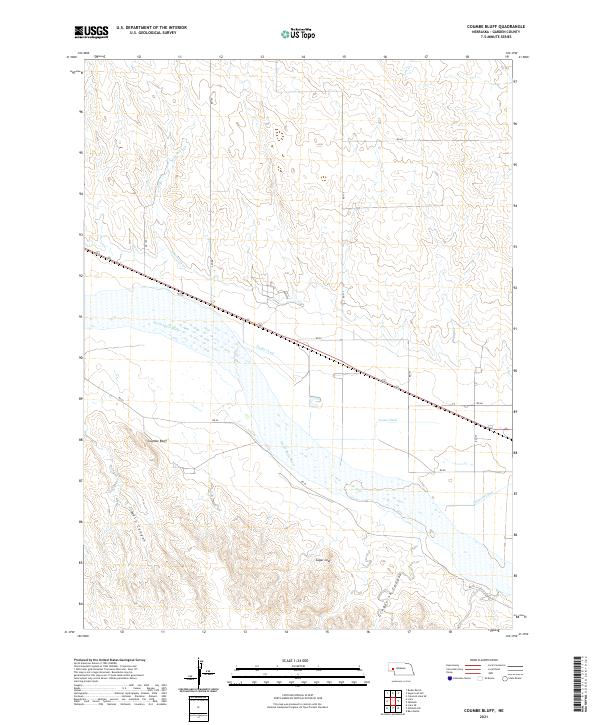 USGS US Topo 7.5-minute map for Coumbe Bluff NE 2021