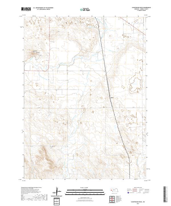 USGS US Topo 7.5-minute map for Courthouse Rock NE 2021