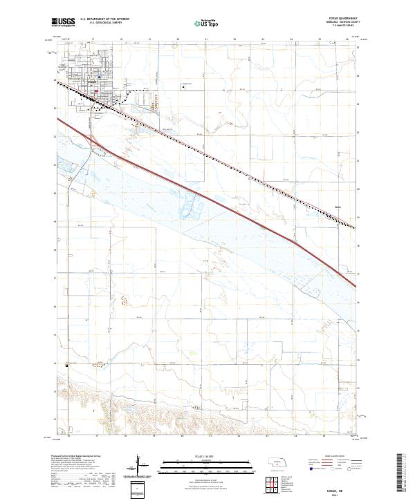 USGS US Topo 7.5-minute map for Cozad NE 2021