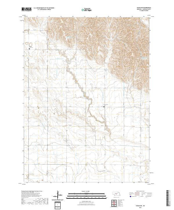 USGS US Topo 7.5-minute map for Cozad NW NE 2021