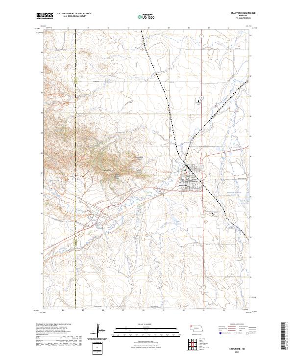 US Topo 7.5-minute map for Crawford NE