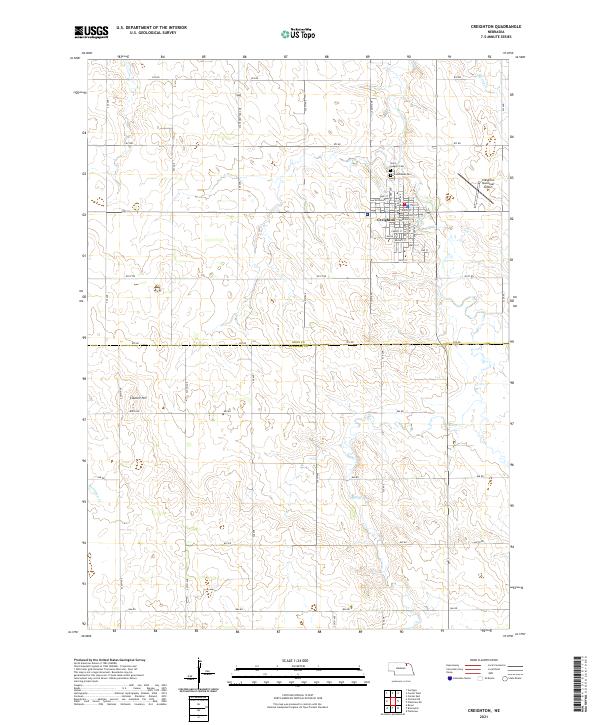 USGS US Topo 7.5-minute map for Creighton NE 2021