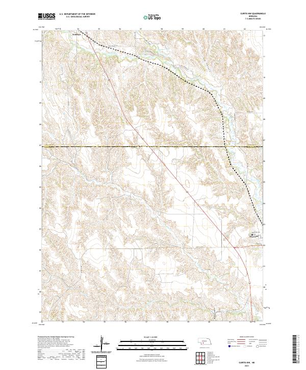 USGS US Topo 7.5-minute map for Curtis NW NE 2021