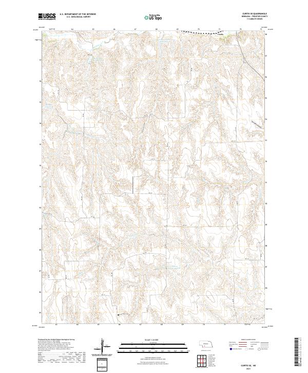 USGS US Topo 7.5-minute map for Curtis SE NE 2021