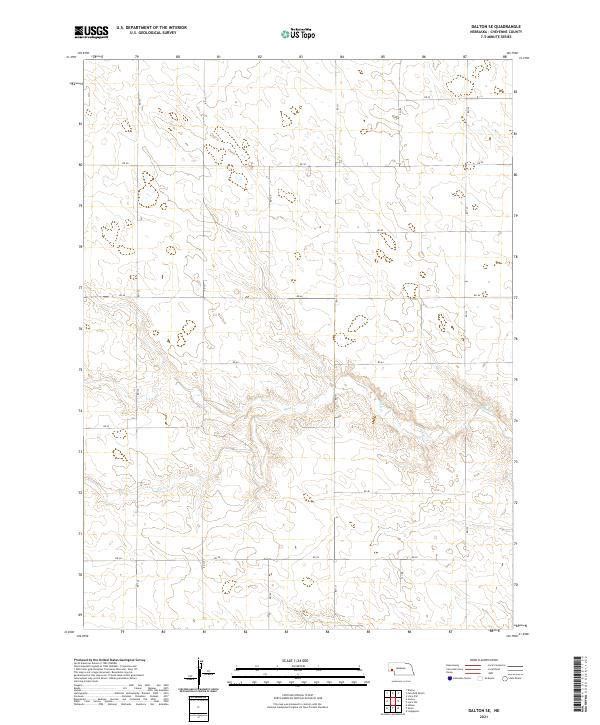 USGS US Topo 7.5-minute map for Dalton SE NE 2021