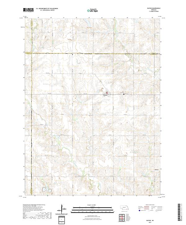 USGS US Topo 7.5-minute map for Daykin NE 2021