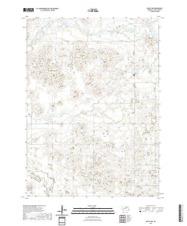 USGS US Topo 7.5-minute map for Deloit NW NE 2021