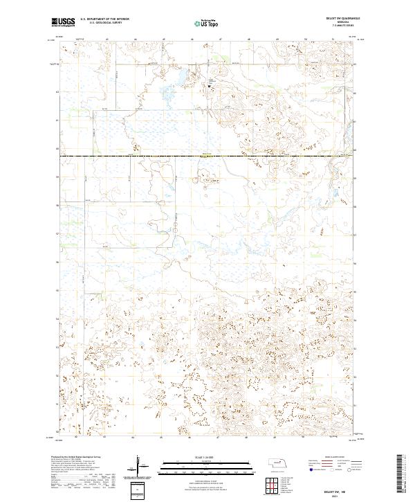 USGS US Topo 7.5-minute map for Deloit SW NE 2021