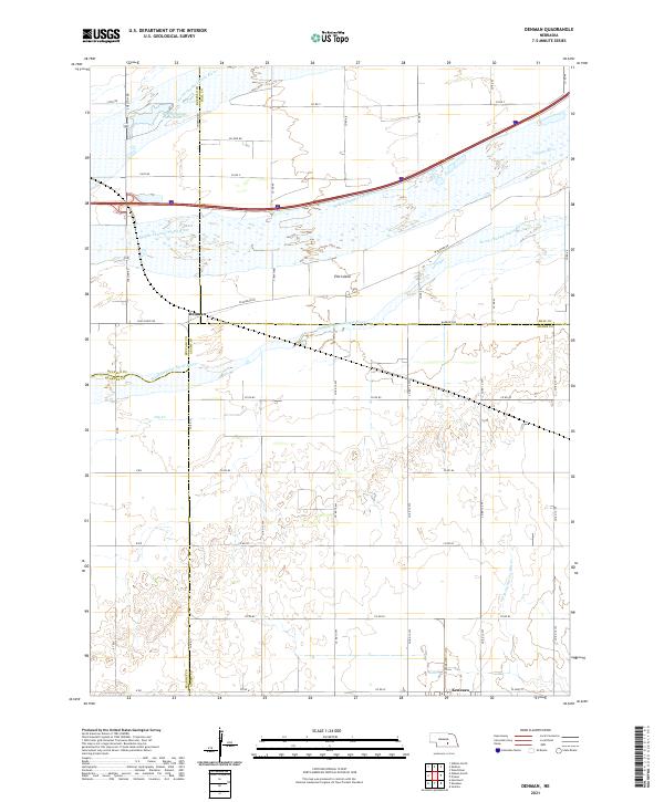 USGS US Topo 7.5-minute map for Denman NE 2021