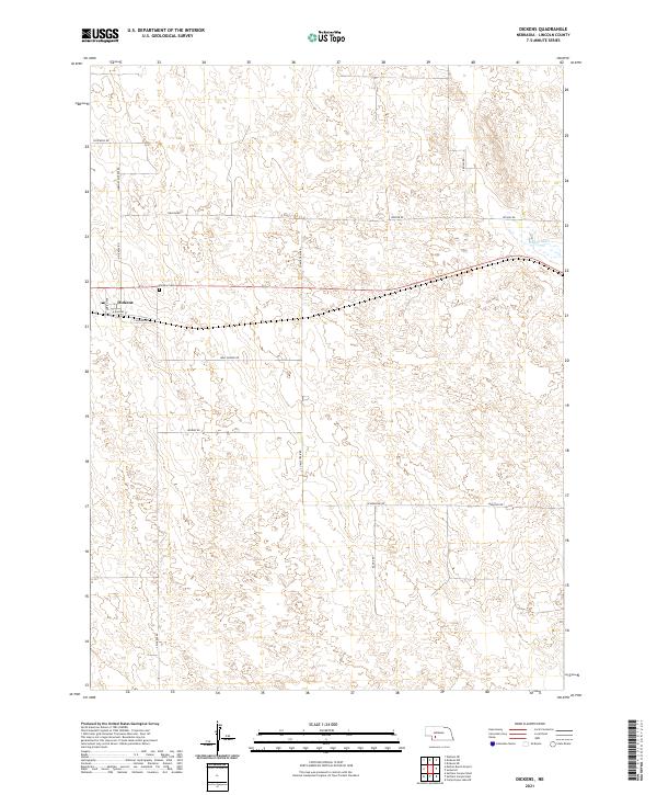 USGS US Topo 7.5-minute map for Dickens NE 2021