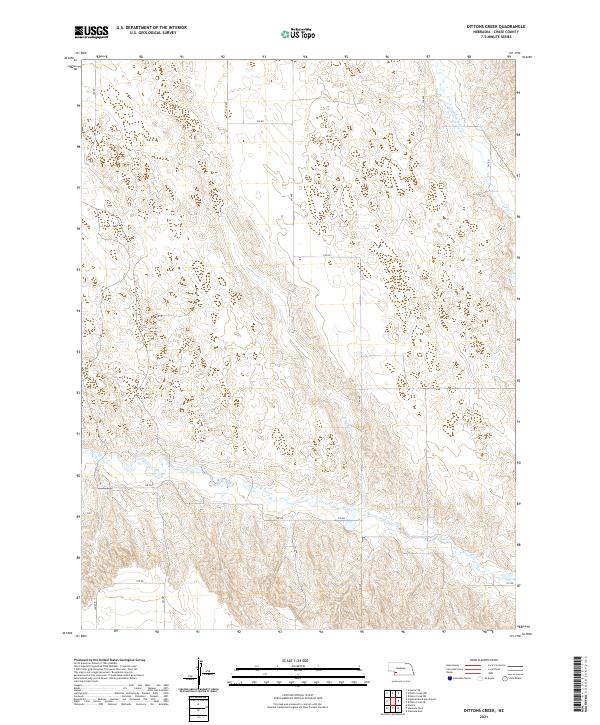 USGS US Topo 7.5-minute map for Dittons Creek NE 2021