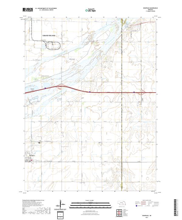 USGS US Topo 7.5-minute map for Doniphan NE 2021