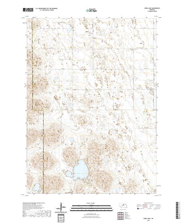 USGS US Topo 7.5-minute map for Dora Lake NE 2021