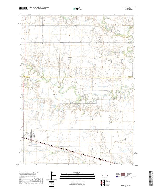 USGS US Topo 7.5-minute map for Dorchester NE 2021