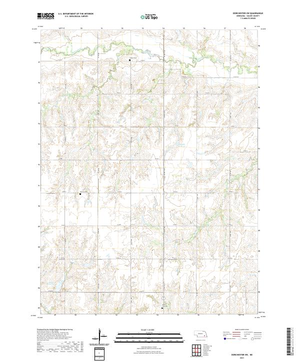 USGS US Topo 7.5-minute map for Dorchester SW NE 2021