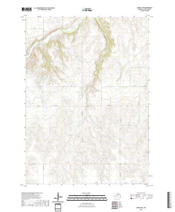 USGS US Topo 7.5-minute map for Dorsey NW NE 2021