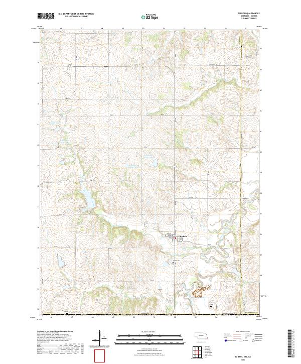 USGS US Topo 7.5-minute map for Du Bois NEKS 2021