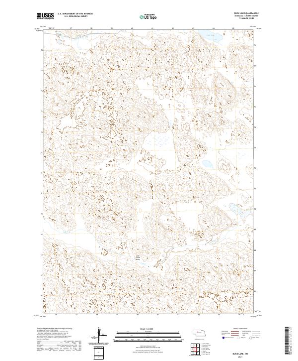 USGS US Topo 7.5-minute map for Duck Lake NE 2021