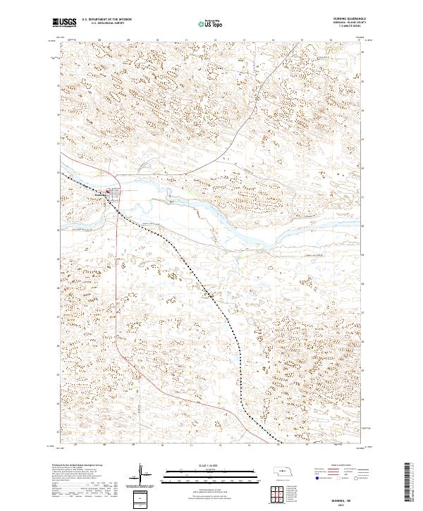 USGS US Topo 7.5-minute map for Dunning NE 2021