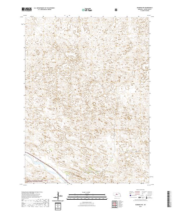 USGS US Topo 7.5-minute map for Dunning NW NE 2021