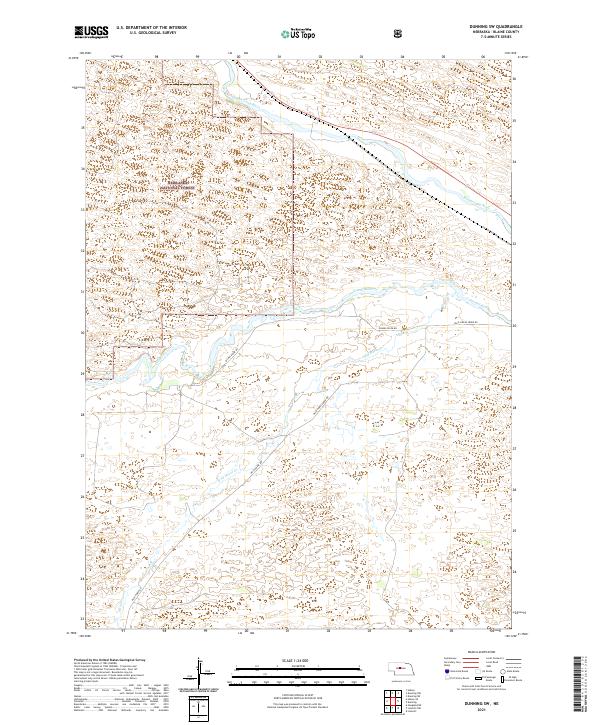 USGS US Topo 7.5-minute map for Dunning SW NE 2021