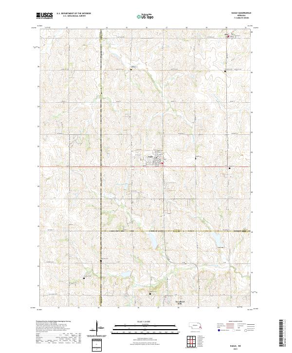 USGS US Topo 7.5-minute map for Eagle NE 2021