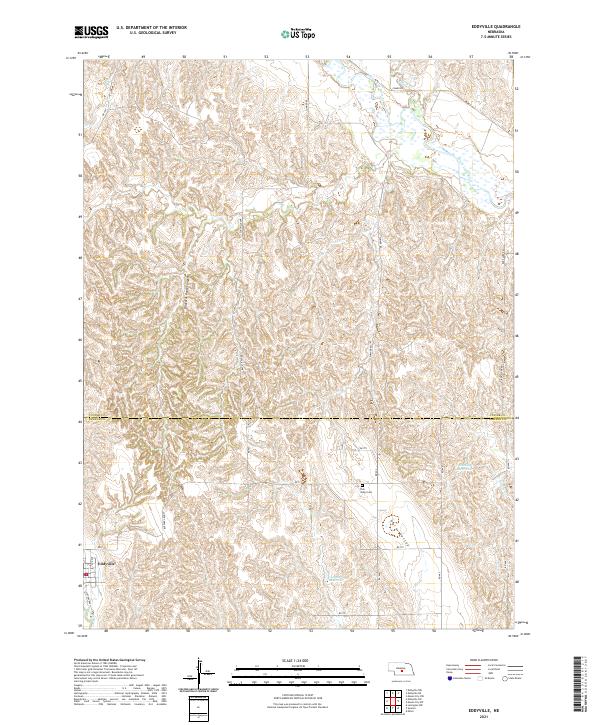 USGS US Topo 7.5-minute map for Eddyville NE 2021