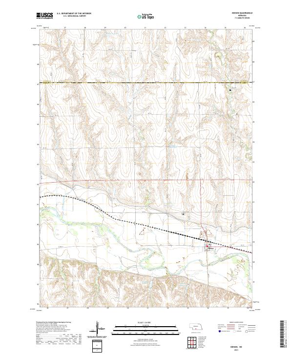 USGS US Topo 7.5-minute map for Edison NE 2021