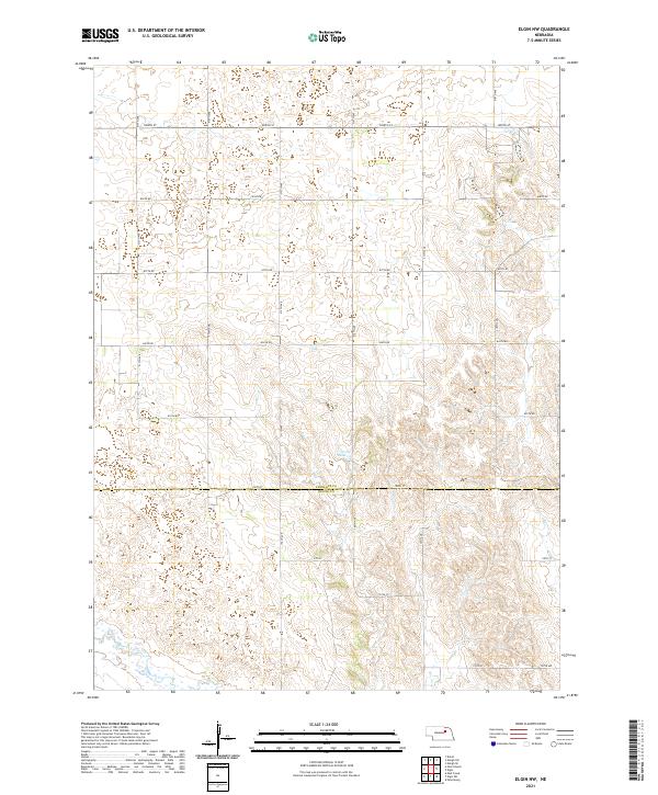 USGS US Topo 7.5-minute map for Elgin NW NE 2021