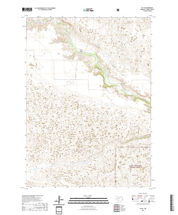 US Topo 7.5-minute map for Eli SE NE