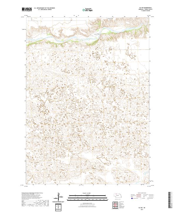 USGS US Topo 7.5-minute map for Eli SW NE 2021