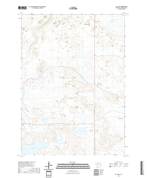 USGS US Topo 7.5-minute map for Ell Lake NE 2021