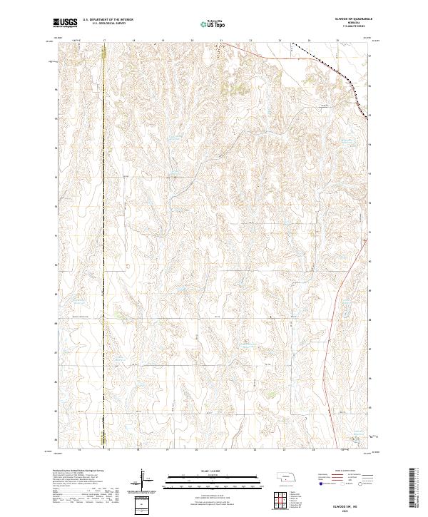 USGS US Topo 7.5-minute map for Elwood SW NE 2021