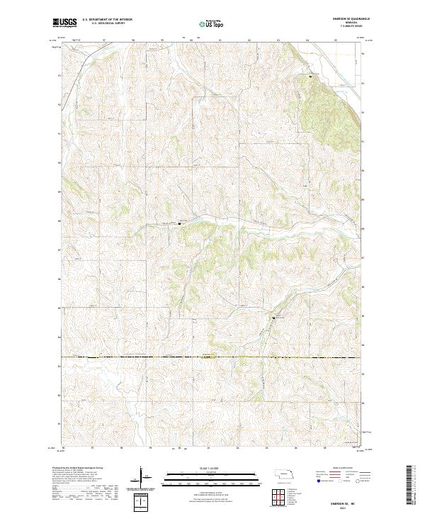 USGS US Topo 7.5-minute map for Emerson SE NE 2021