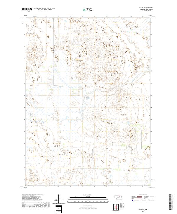 USGS US Topo 7.5-minute map for Emmet SE NE 2021