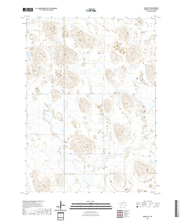 USGS US Topo 7.5-minute map for Emmet SW NE 2021