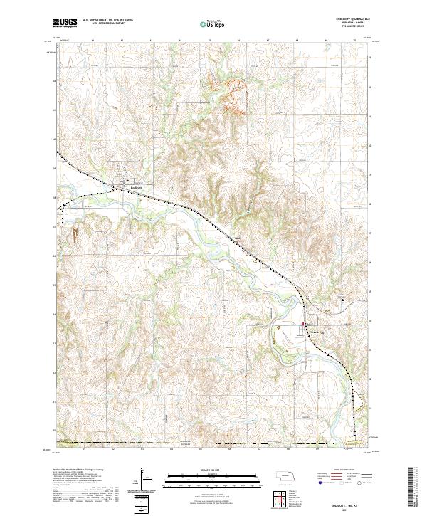 USGS US Topo 7.5-minute map for Endicott NEKS 2021