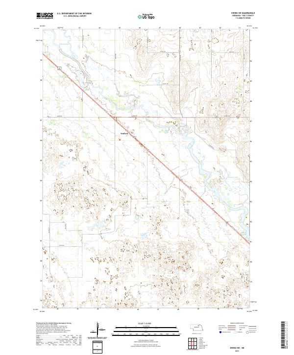 USGS US Topo 7.5-minute map for Ewing SW NE 2021