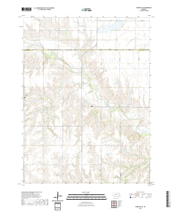 USGS US Topo 7.5-minute map for Fairfield SE NE 2021