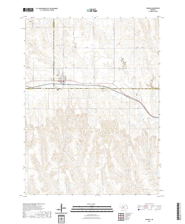 USGS US Topo 7.5-minute map for Farnam NE 2021