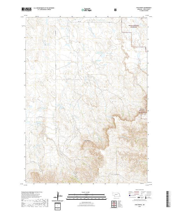 USGS US Topo 7.5-minute map for Five Points NE 2021