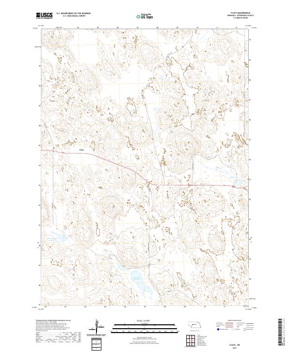 USGS US Topo 7.5-minute map for Flats NE 2021