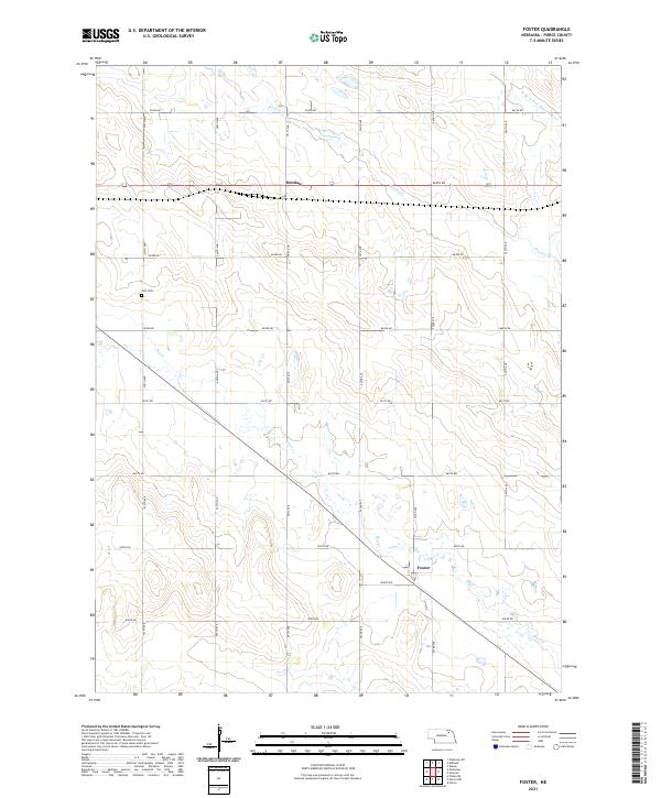 USGS US Topo 7.5-minute map for Foster NE 2021