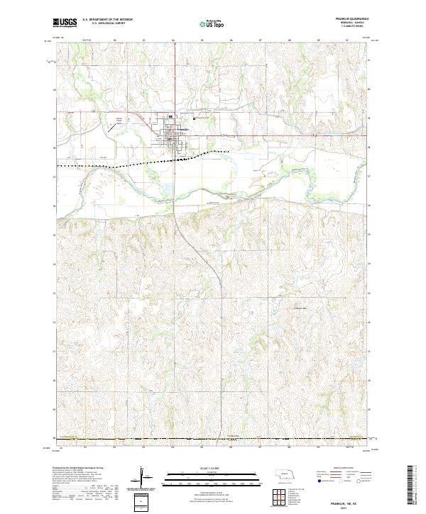 USGS US Topo 7.5-minute map for Franklin NEKS 2021