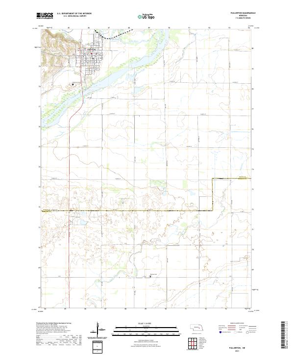 USGS US Topo 7.5-minute map for Fullerton NE 2021