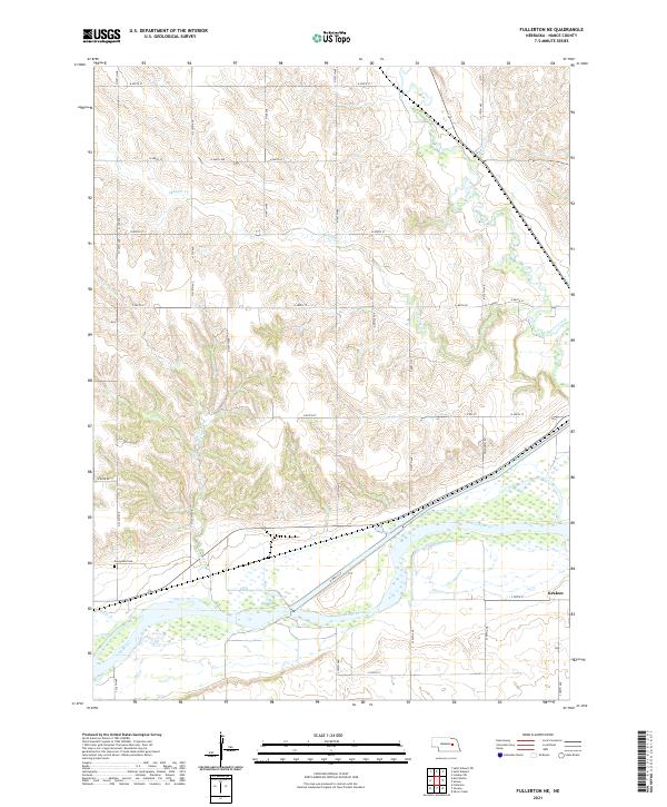 USGS US Topo 7.5-minute map for Fullerton NE NE 2021