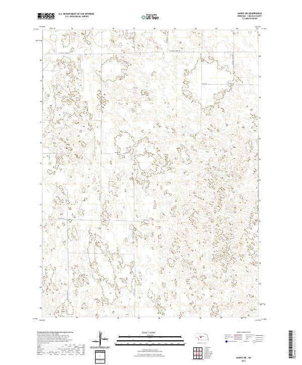 USGS US Topo 7.5-minute map for Gandy SW NE 2021