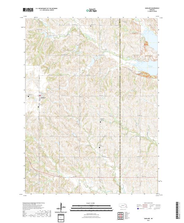 USGS US Topo 7.5-minute map for Garland NE 2021