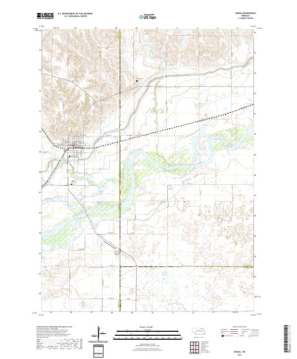 USGS US Topo 7.5-minute map for Genoa NE 2021